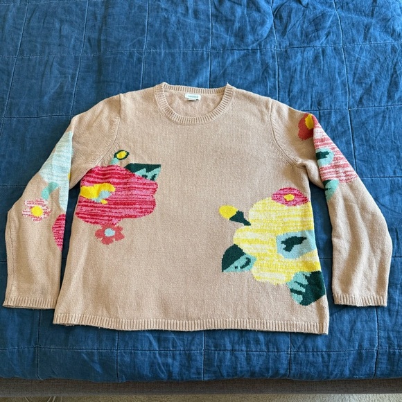 Sundance Floral Abstract Wool Cotton Blend Size XL - Picture 1 of 11